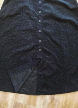 Трэндовая длинная юбка трапецией с  пуговицами, новая с этикеткой, черная2 фото