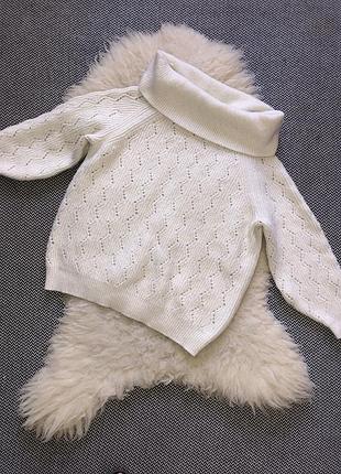 Свитер кофта оверсайз свободный массивный горловина широкий рукав