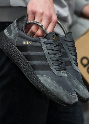 Чоловічі кросівки adidas iniki dark grey мужские кроссовки адидас3 фото