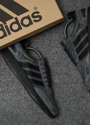 Чоловічі кросівки adidas iniki dark grey мужские кроссовки адидас6 фото