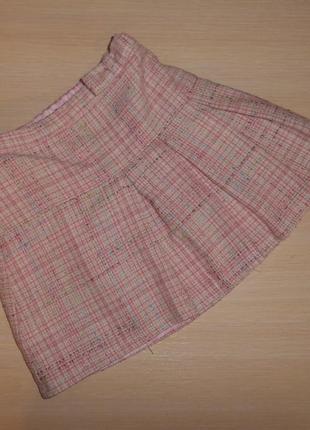 Теплая шерстяная нарядная юбка next 1,5-2 года, 86-92 см, оригинал