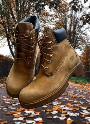 Зимові шкіряні черевики timberland pro оригінальні коричневі