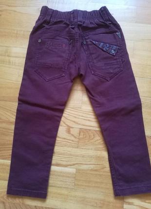 Коттоновые джинсы цвета марсала2 фото