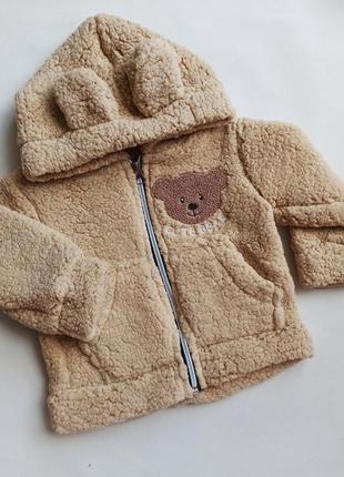 Плюшевая курточка "тедди", на возраст 1-4года