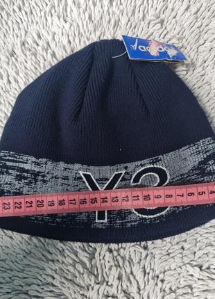 Зимова синя шапка adidas y-3 293148 фото