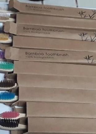 Набір зубних бамбукових еко-щіткок3 фото