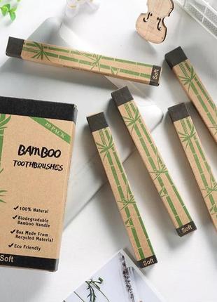 Набір зубних бамбукових еко-щіткок4 фото