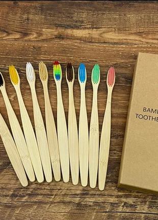 Набір зубних бамбукових еко-щіткок7 фото