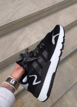 Чоловічі кросівки adidas nite jogger black white мужские кроссовки адидас5 фото