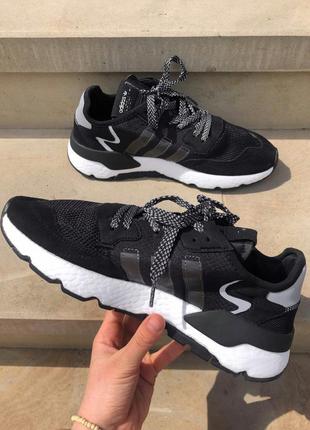 Чоловічі кросівки adidas nite jogger black white мужские кроссовки адидас3 фото