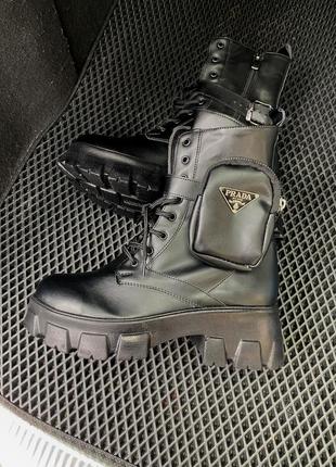 Женские ботинки prada boots black10 фото