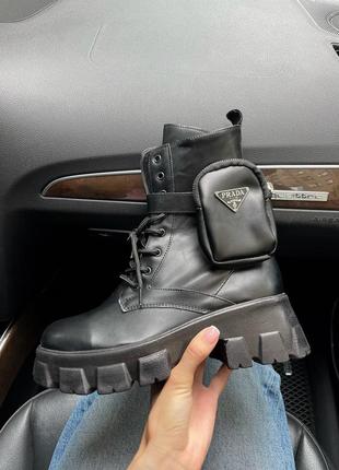 Женские ботинки prada boots black9 фото