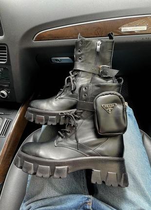 Женские ботинки prada boots black7 фото