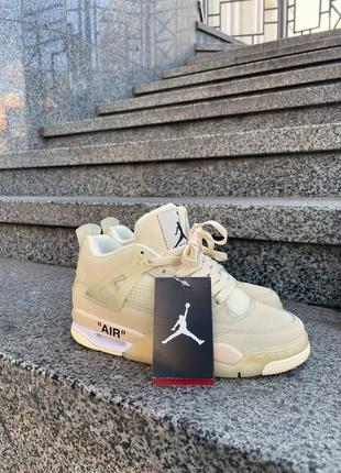 Женские кроссовки nike air jordan 4 retro sp sail x off white8 фото