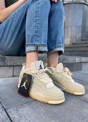 Женские кроссовки nike air jordan 4 retro sp sail x off white7 фото