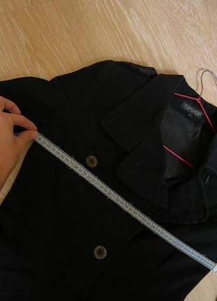 Классическое чорное пальто с кокеткой трэнч качественное хлопковое коттон деми демисезон осень10 фото