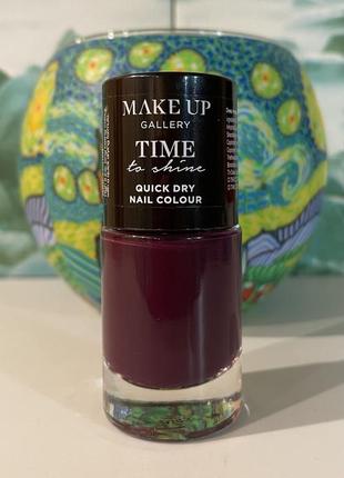 Сливовий стійкий швидковисихаючий лак для нігтів makeup gallery time to shine uk 🇬🇧1 фото