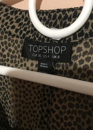 Блузка topshop leopard chiffon blouse4 фото