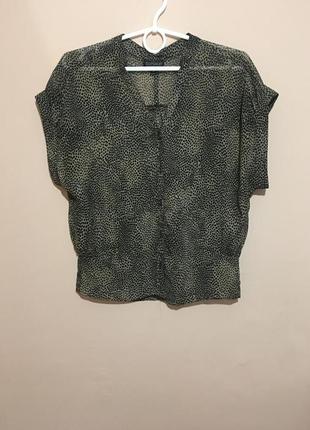 Блузка topshop leopard chiffon blouse5 фото