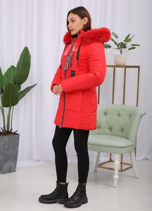 Зимова фабрична жіноча коротка куртка з манжетами. безкоштовна доставка