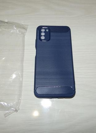 Чохол carbon для xiaomi poco m3 із захистом камери