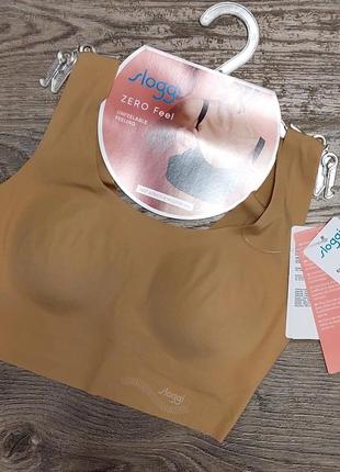 Бесшовный топ/бюстгальтер серия zero feel от sloggi/triumph размер xs/34/6