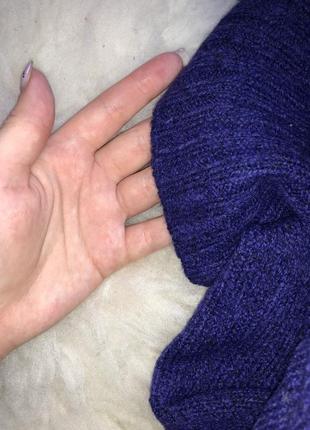 Базовый фиолетовый свитер кофта джемпер вязаный тёплый ворсистый10 фото