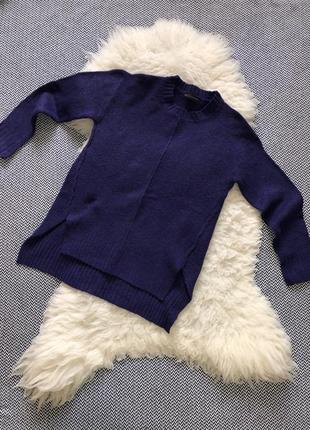 Базовый фиолетовый свитер кофта джемпер вязаный тёплый ворсистый3 фото