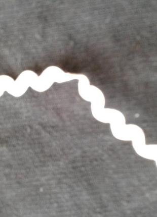 Тесьма отделочная , декоративная вьюнок зигзаг белая 5 мм винтаж ссср5 фото