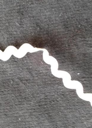 Тасьма обробна , декоративна берізка зигзаг біла 5 мм вінтаж срср6 фото