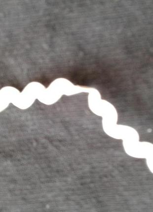 Тесьма отделочная , декоративная вьюнок зигзаг белая 5 мм винтаж ссср7 фото