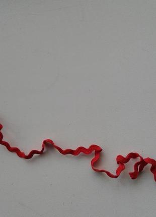 Тесьма отделочная , декоративная вьюнок зигзаг красная 5 мм винтаж ссср5 фото