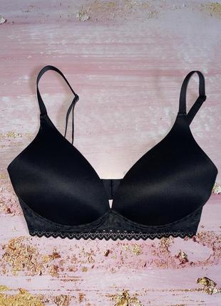 Черный лиф/бра/лифчик/бюстгальтер без косточек (можно после мамопластики)