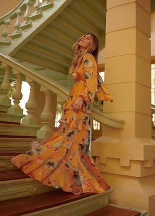 H&m довга атласна сукня плаття платье , m1 фото