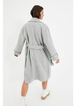 Женское пальто oversize с поясом9 фото