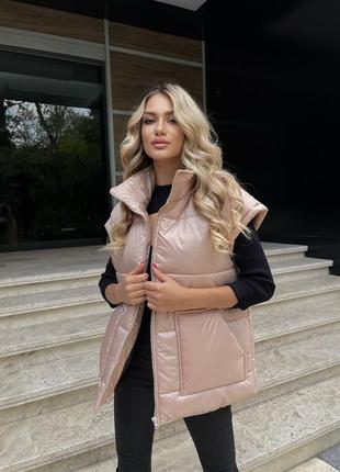 Жилет жилетка с поясом5 фото
