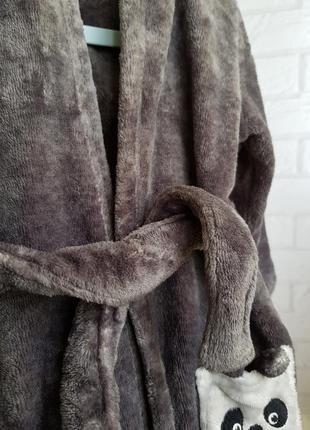 Серый банный халат фирмы george  на 18/24 месяцев4 фото