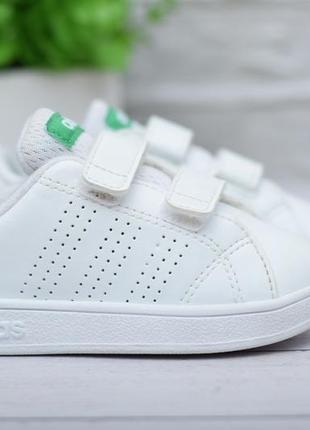 21 розмір. білі дитячі кросівки на липучках adidas. оригінал