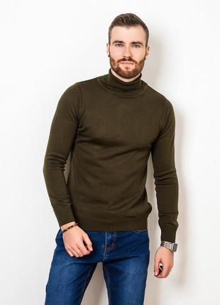 Однотонний гольф кольору хакі