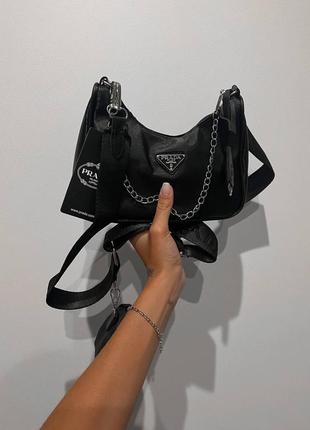 Женская нейлоновая сумка mini black