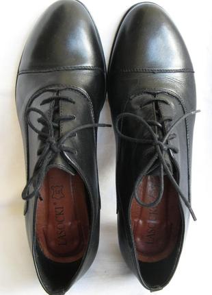 307. туфли-оксфорды, полуботинки lasocki кожаные 39 р.8 фото