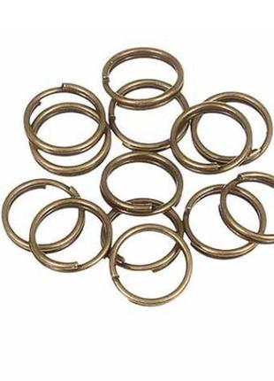 Соеденительные  кольца  для украшений 5 мм бронза3 фото
