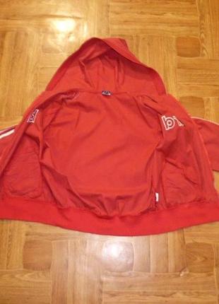 Легка курточка,спортивна куртка кельми з капюшоном червона6 фото
