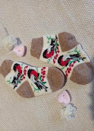 Дуже теплі носочки на 5-7 років снігірі1 фото