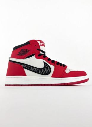 Dior x nike air jordan 1 red/white