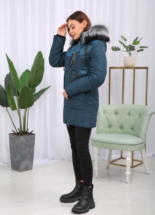 Короткая фабричная зимняя женская куртка с манжетами. бесплатная доставка3 фото