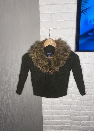 Кофта шерстяна  светер з мохером на хлопчика 5р ralph lauren