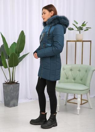 Зимняя фабричная женская короткая куртка с манжетами. бесплатная доставка7 фото