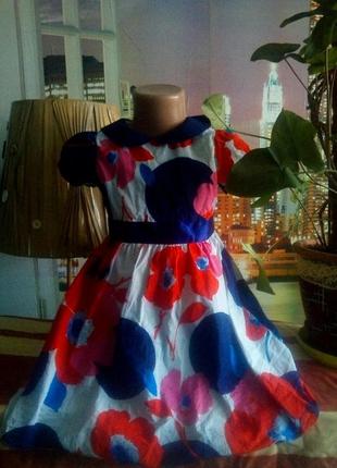 Шикарне нарядне платтячко для дівчинки 3-4 років,коттон