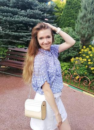 Блуза, блузка, сорочка, сорочка в горох, оверсайз